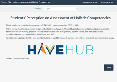 The Second Survey by Questionnaire on Students' Holistic Competencies